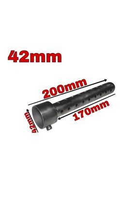 Motosiklet Egzoz Susturucusu 42mm Vidalı Silver Image 0