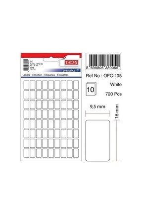 Taneks Ofc-105 Beyaz 9,5*16 Ofis Etiketi Image 0