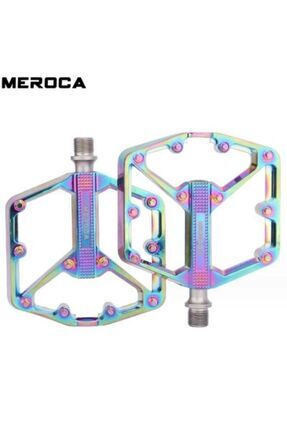 Alüminyum, Rulmanlı, Çivili Çok Renkli Rainbow Bisiklet Platform Pedal Image 0