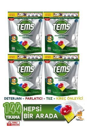 Bulaşık Makinesi Kapsül Deterjanı 36'lı x 4 Paket (144 Yıkama) Image 0