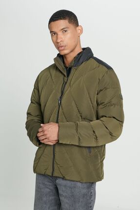 Kapüşonlu Regular Fit Haki Erkek Mont L232199801 Image 2