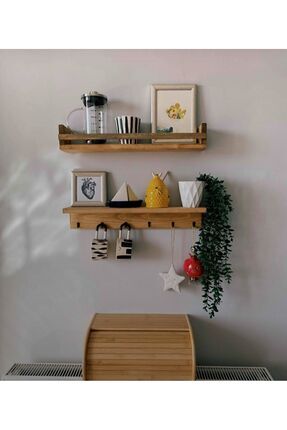 100 Cm Kahve Köşesi 2 Li Raf Set Terek Image 0