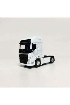 1.64 ÖLÇEK 11 CM KÜÇÜK BOY VOLVO FH BEYAZ RENK METAL TIR KUPASI Image 0