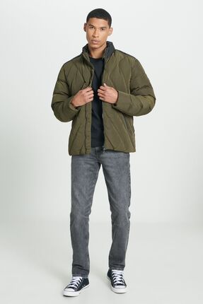 Kapüşonlu Regular Fit Haki Erkek Mont L232199801 Image 3