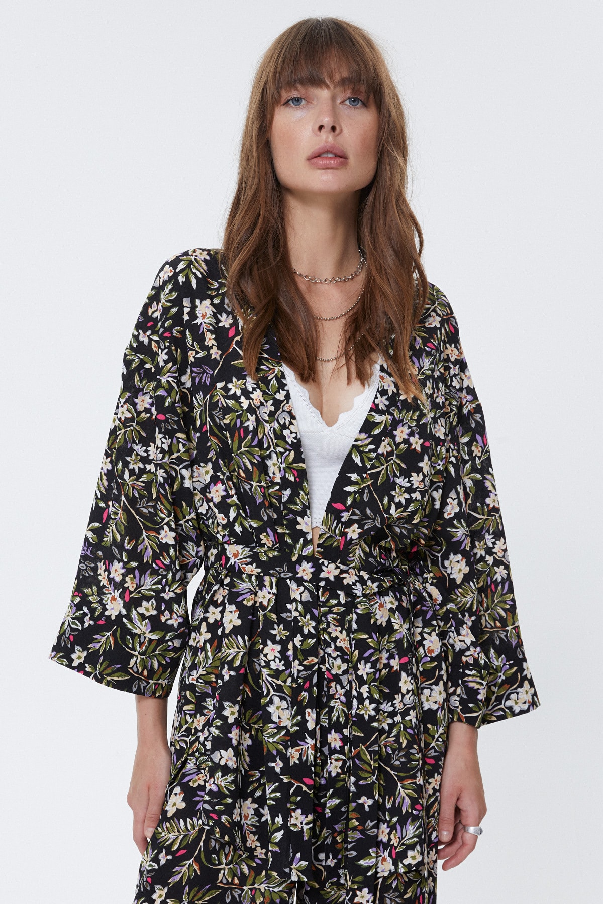 STELLA PULVIS Çiçek Baskılı Kimono