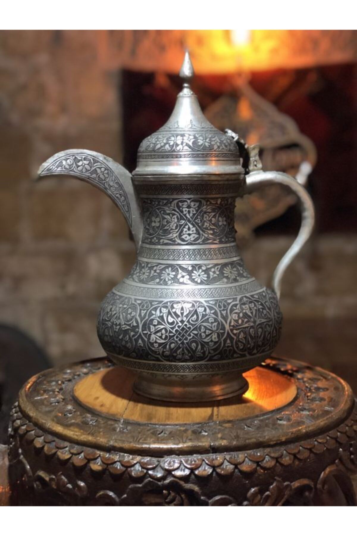 Tütün Hanı Bakır Sütlük Orijinal El Işçiliği