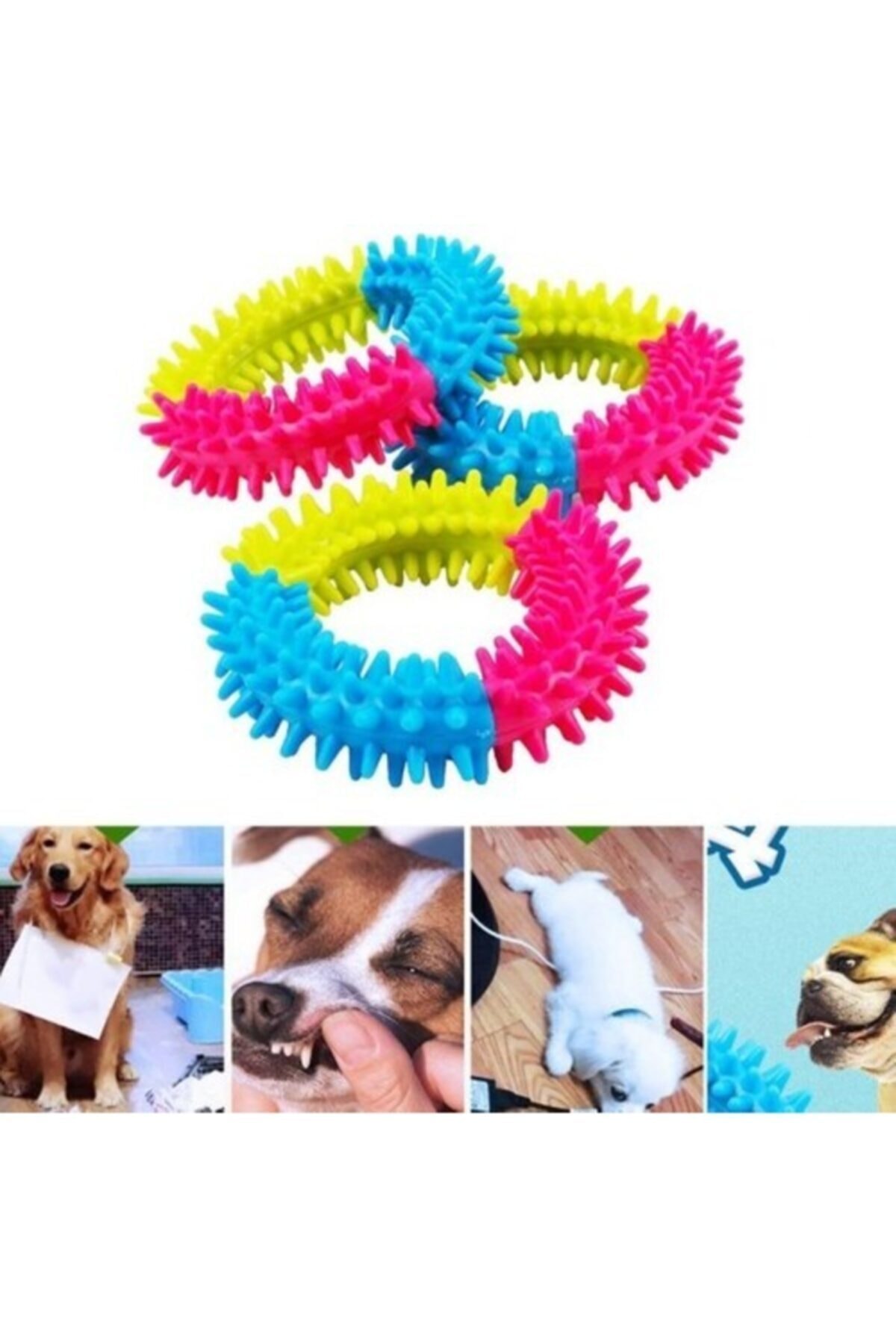 Vipfoni Köpek Isırma Çemberi Diş Kaşıma Aparatı Köpek Oyuncağı 9,5 Cm