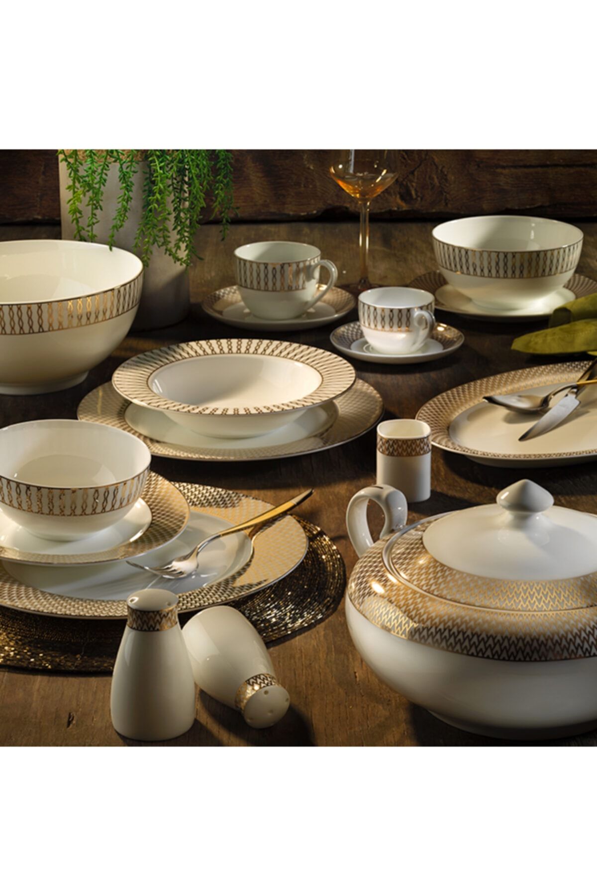 Aryıldız 83 Parça Ar33022 Prestige Bone Porselen Yemek Takımı