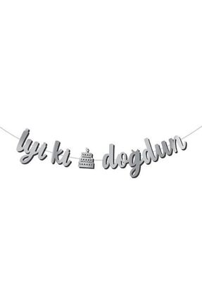 Kaligrafi Banner Gümüş Iyiki Doğdun Image 0