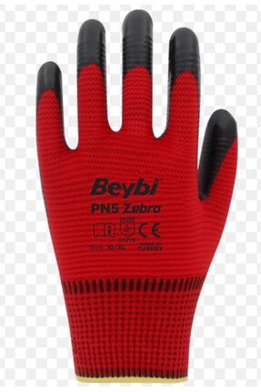 BEYBİ PN5 ZEBRA POLYESTER ÖRME NİTRİL ELDİVEN 12 ADET Image 0
