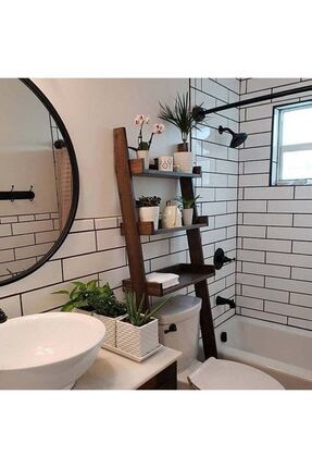Doğal Ahşap Banyo Düzenleyici Klozet Üstü Ahşap Raf 170 Cm Image 0