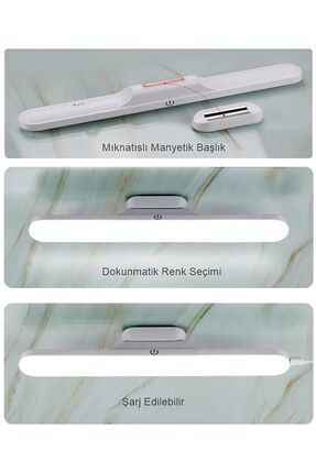 Şarjlı Led Işık Micro Usb Şarjlı Kablosuz Led Lamba 3 Farklı Işık Martı Led Aplik CT-5249-1 Image 0