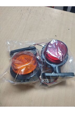 Maxi Büyük Takoz Lamba (SARI-KIRMIZI) 12-24 Volt - Ayna Altı Küpe Lamba Image 0