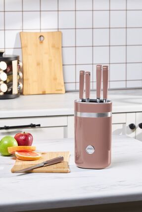 Mastermaıd Rosegold 6 Parça Standlı Bıçak Seti Image 0