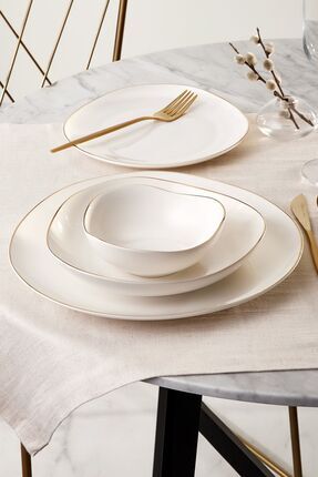Streamline Middle Gold 24 Parça 6 Kişilik Porselen Yemek Takımı Image 0