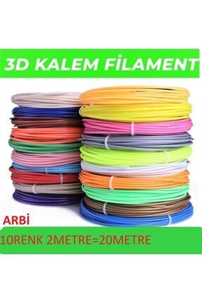 Filament 3d Kalem Yazıcı Için 10renkx2metre=20metre Image 0