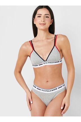 Kadın Pamuklu Likralı Düz Renk 2'li Büstiyer Slip Set Image 0
