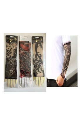 3 Çift 6 Adet Giyilebilir Dövme Sleeves Tattoo Çorabı SLEEVES Image 0