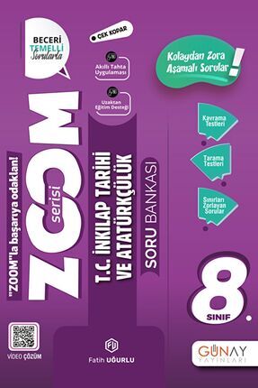 8. Sınıf Zoom Serisi T.C. İnkılap Tarihi ve Atatürkçülük Soru Bankası / 9786258331165 Image 0