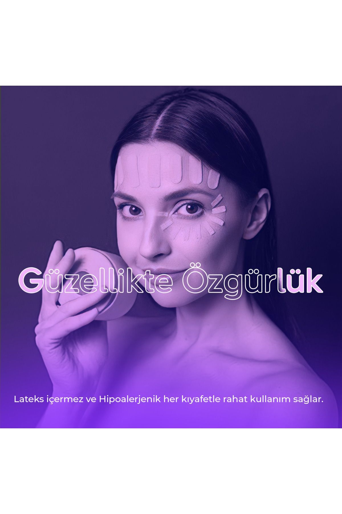 خوب پوست صورت یوگا باند 2 قطعه 2.5cmx5mt ورزشکار درد kiterezyo باند