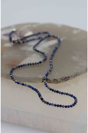 Lapis Lazuli Taşı Ince Doğaltaş Kolye 2mm Image 0