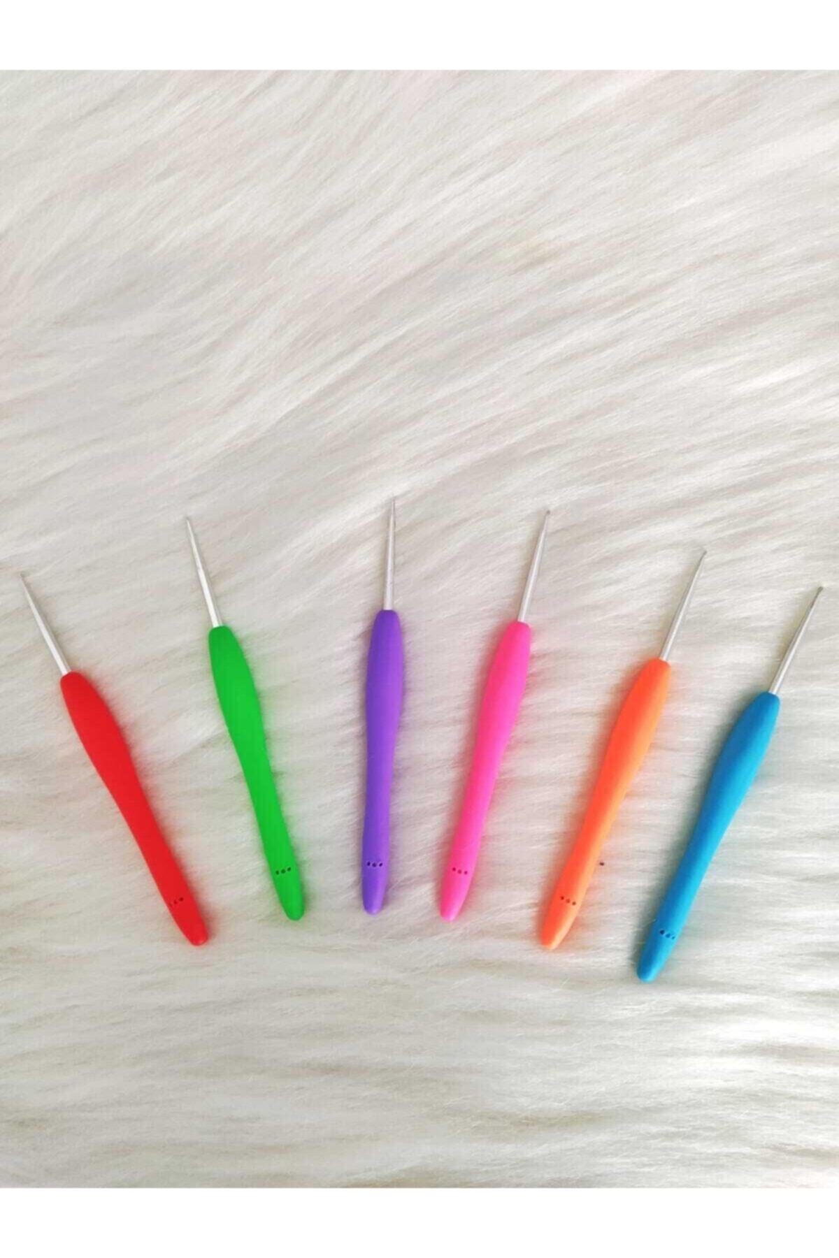 Zedhobi 2.5 Mm Silikon Yumuşak Saplı El Örgü Için Tığ Yeşil Renk