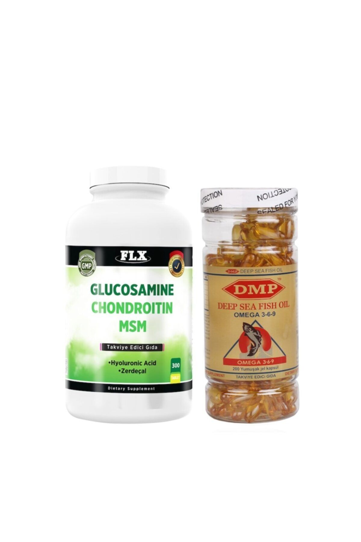 FLX Glukozamin Kondroitin Msm 300 Tablet Omega 3 6 9 200 Kapsül