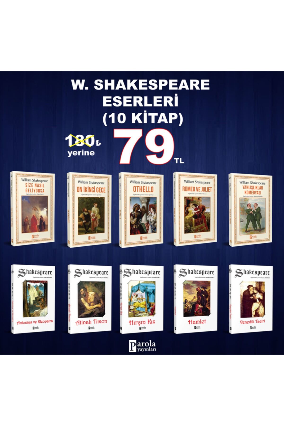 Parola Yayinlari Shakespeare Eserleri Seti 10 Kitap Trendyol