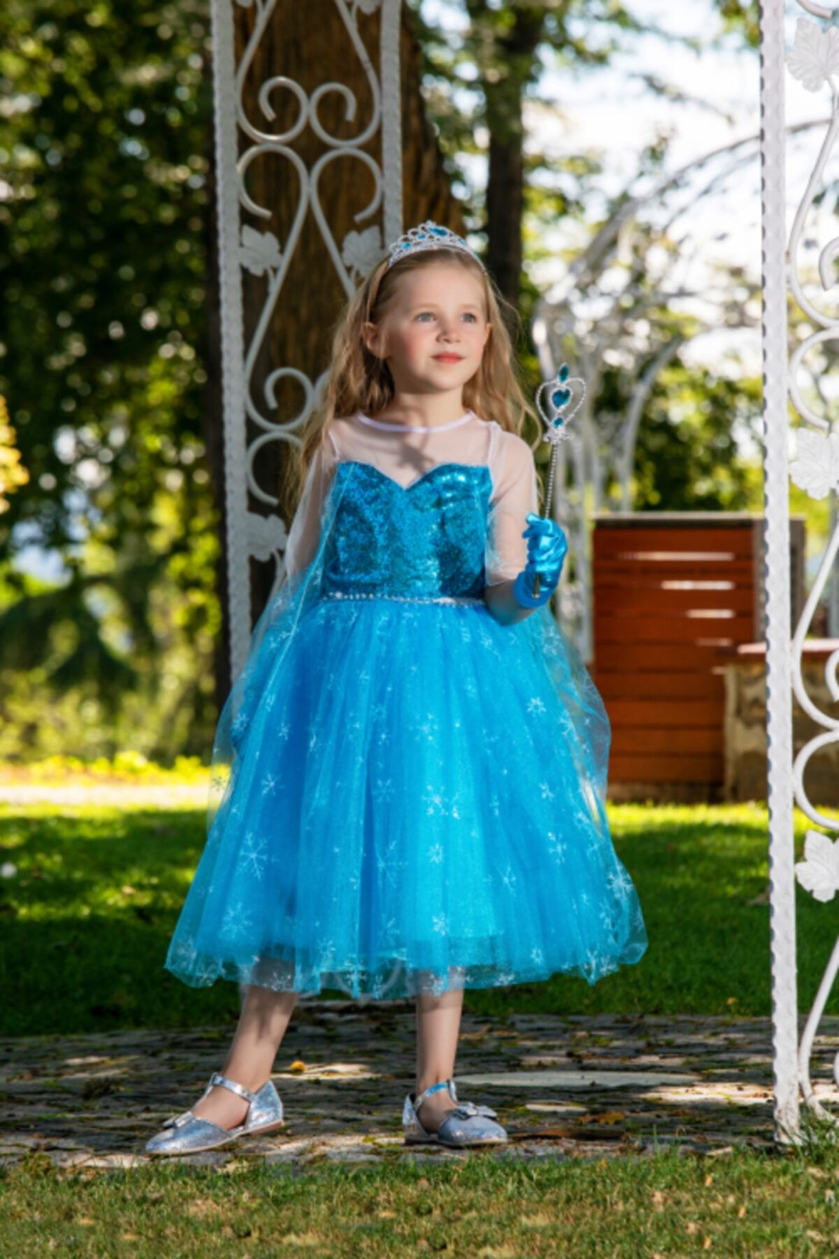 Baby DS Kız Çocuk Mavi Frozen Elsa Kostüm