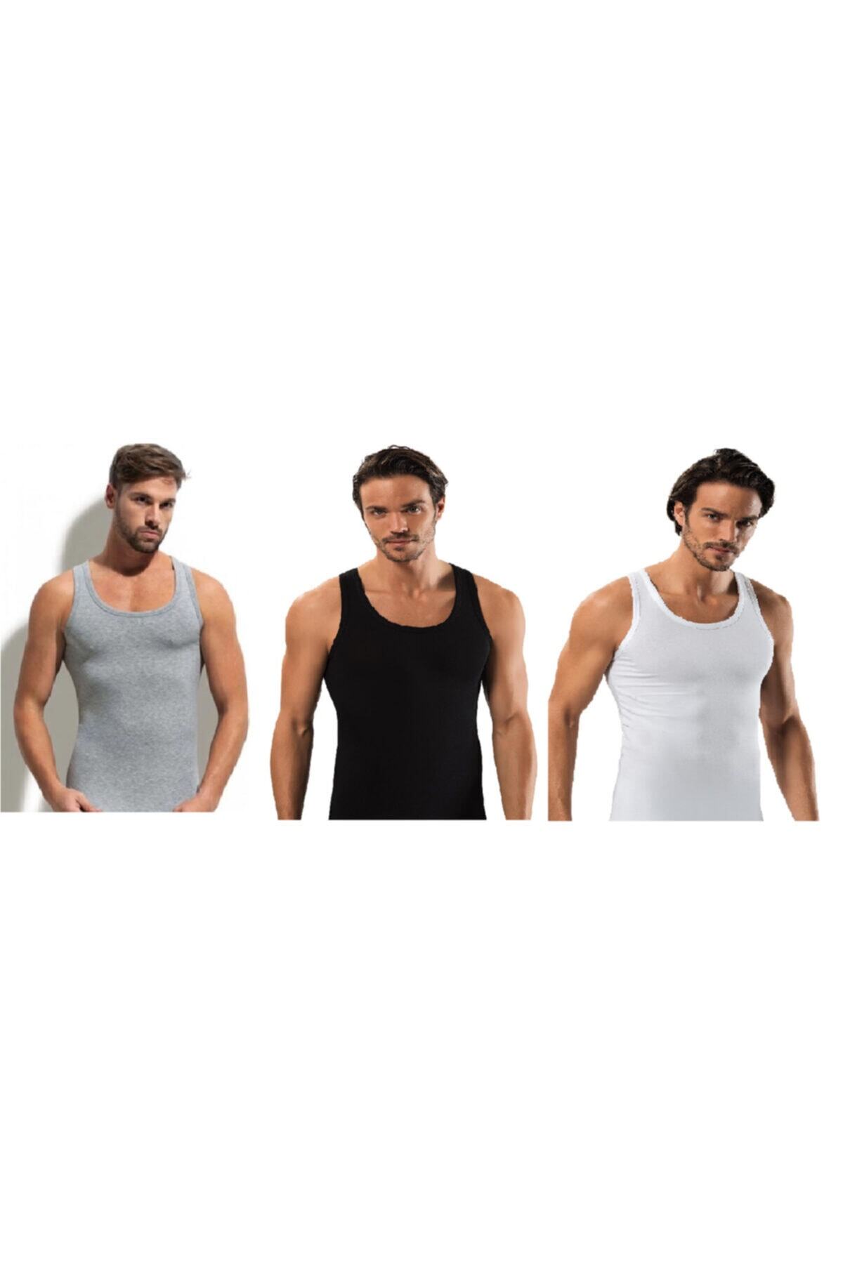 Erdem Erkek Beyaz%100 Pamuk Elestan Atlet 3'lü Paket 1116