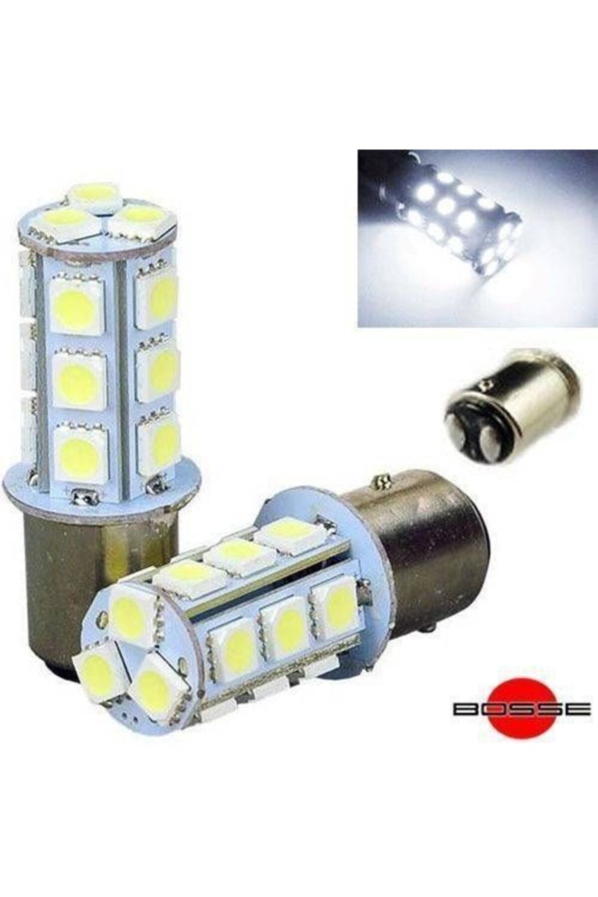 Nettedarikçisi Çakar Led Stop Ampulü Smd Beyaz 12v Şaşı Tırnak 1016