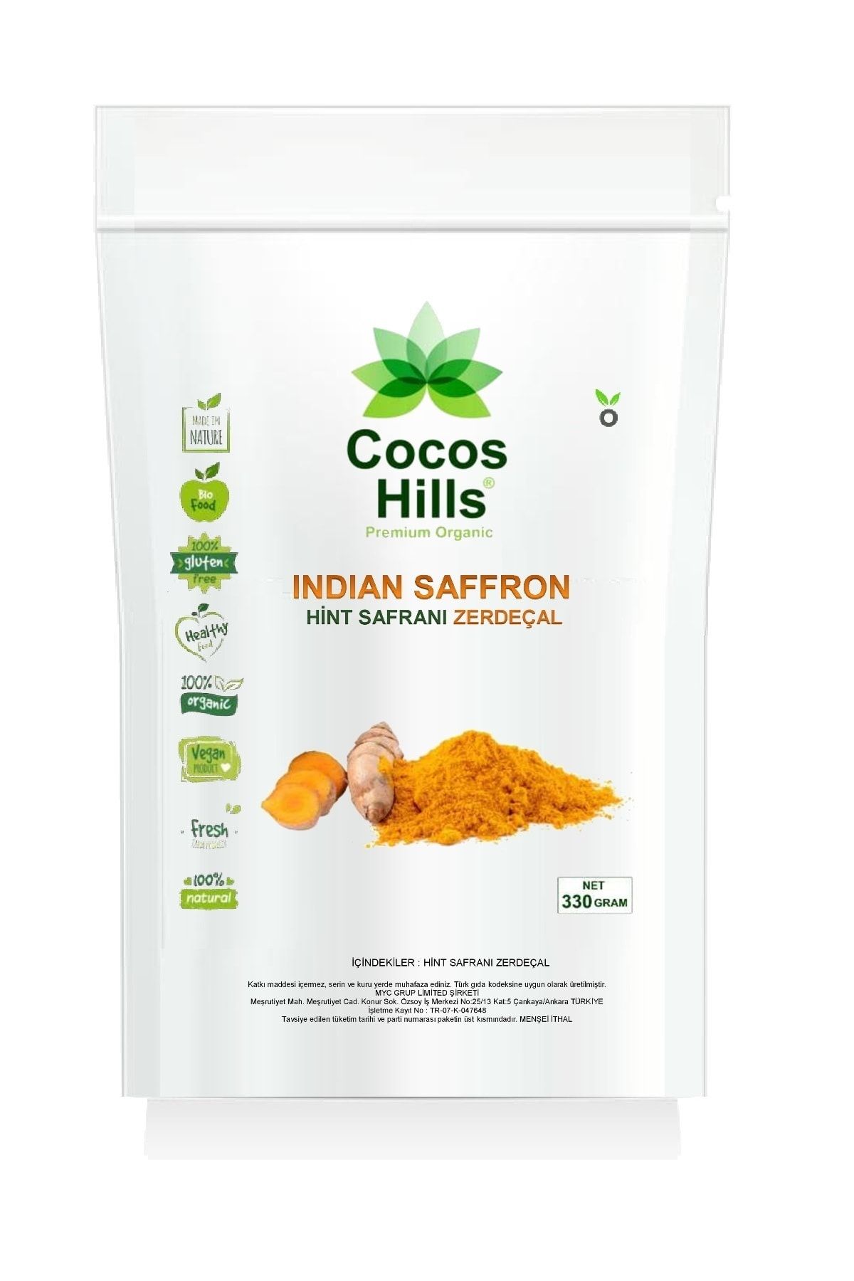 Cocos Hills Cocos Hılls Hint Safranı Zerdeçal 330 gram