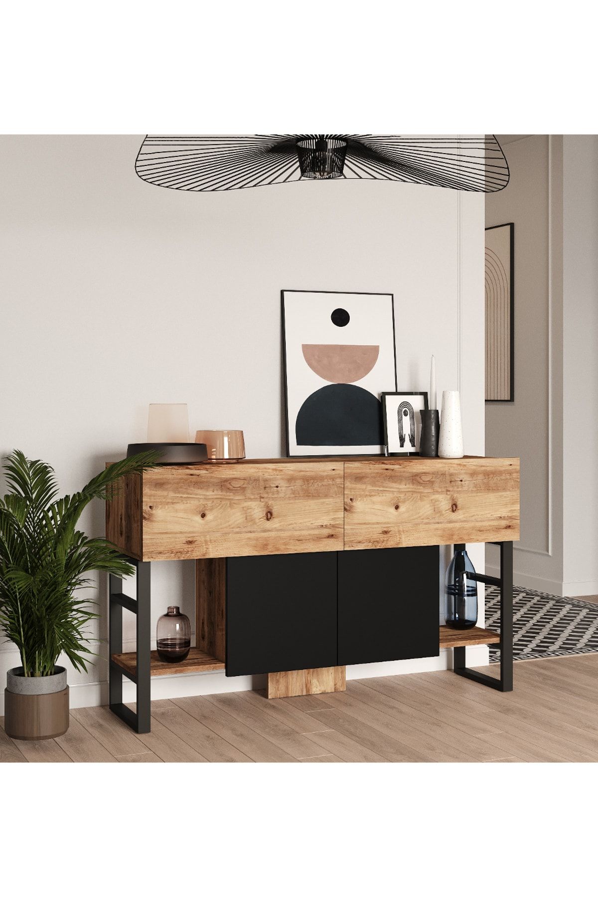 Yurudesign ML25 Iron Metal Konsol 4 Kapaklı