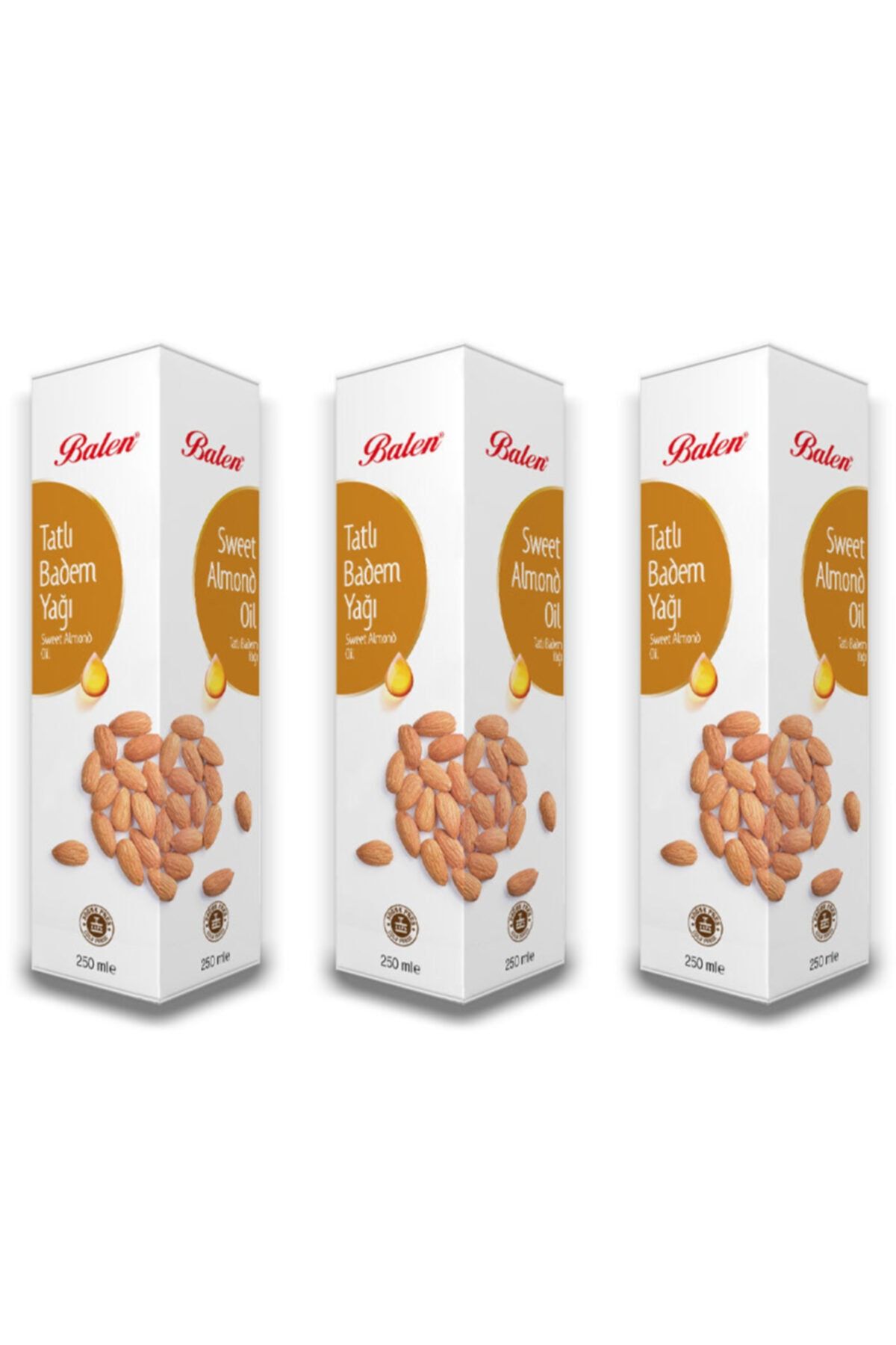 Balen 3 Adet Tatlı Badem Yağı 250ml