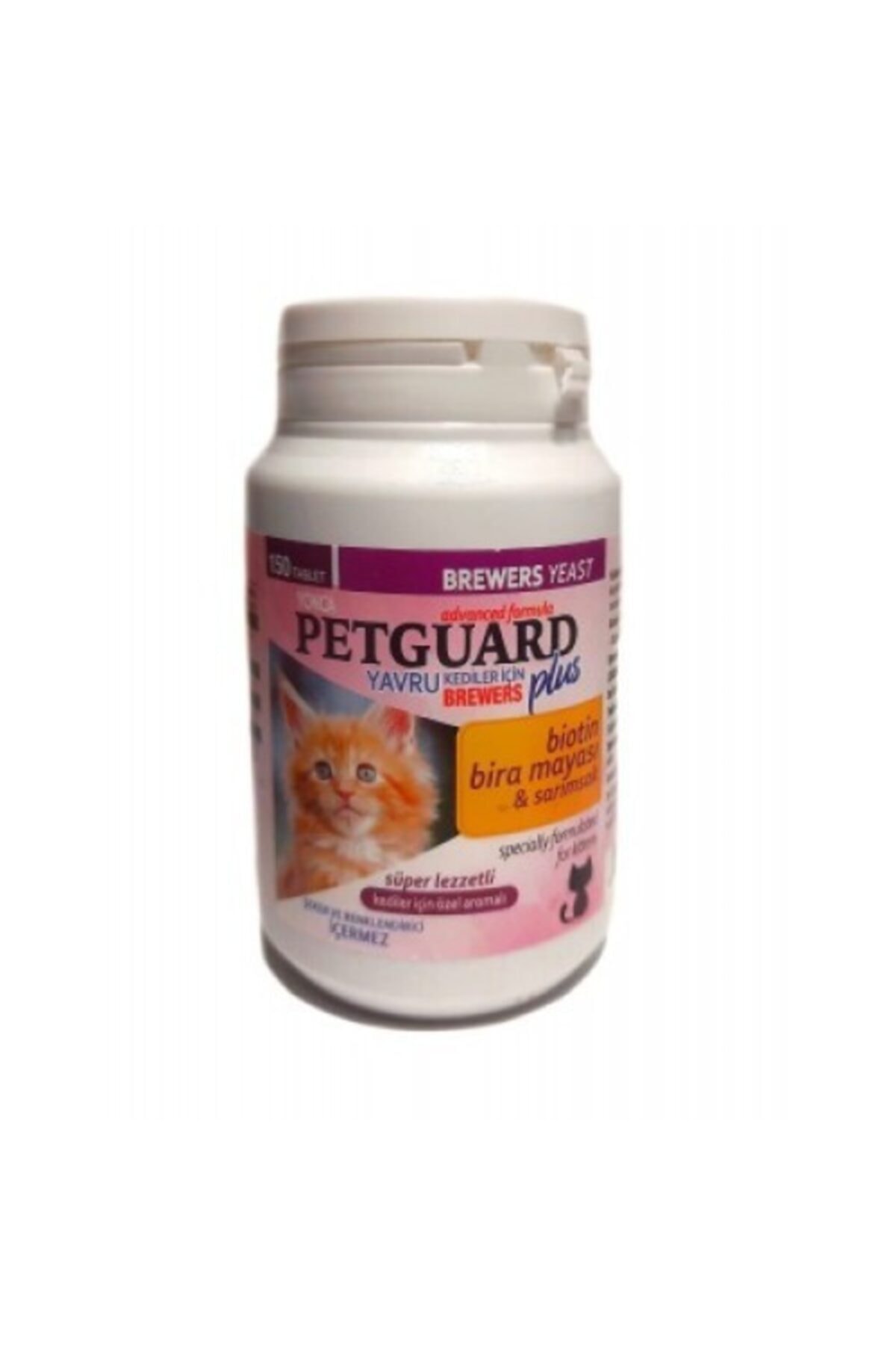 Petguider Petguard Plus Brewers Yavru Kediler Için Biotin, Bira Mayası Ve Sarımsak Içerikli Tablet 150 Adet