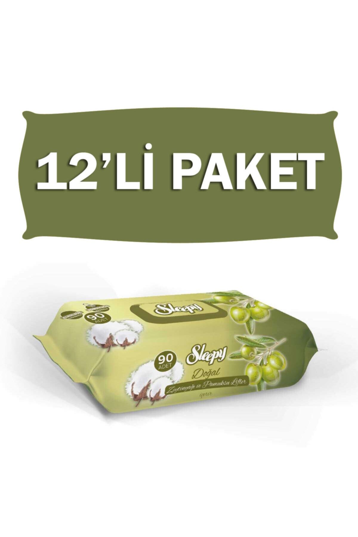 Sleepy Zeytin Islak Havlu 12li Paket Hb
