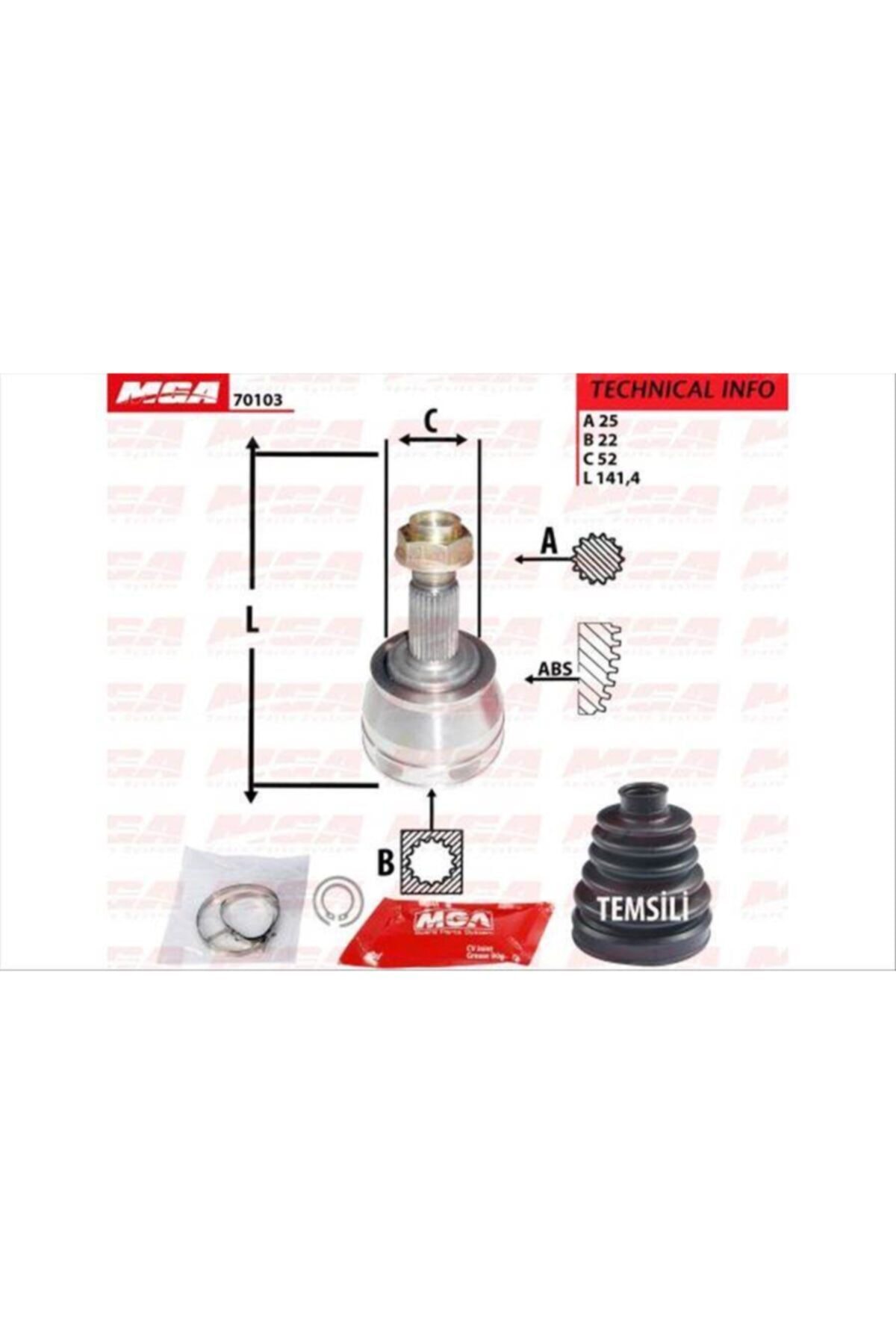 Universal Aks Kafası Dıs - ( Fıat : Marea Week. 1.6 16v 96-98 Abssız Otoma