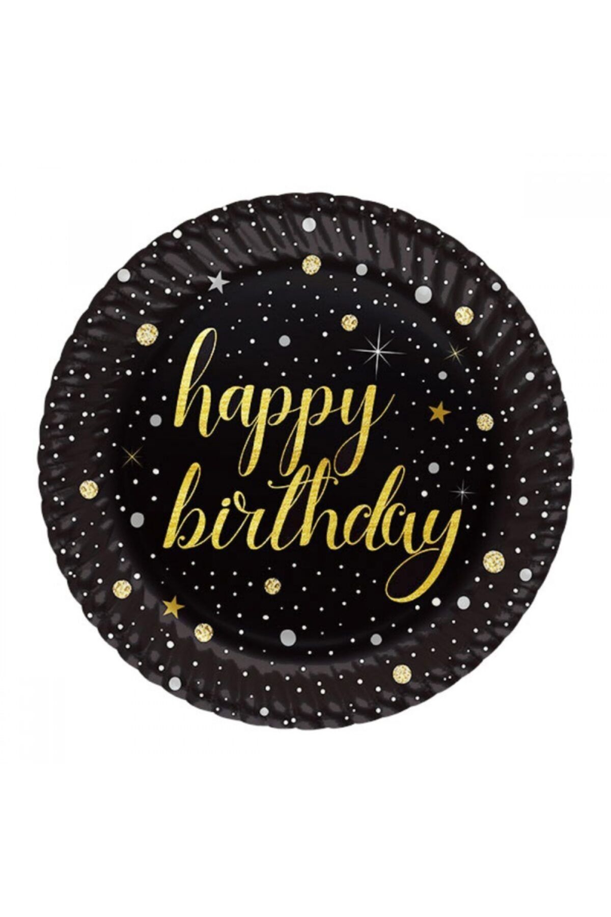 RollUp Happy Birthday Doğum Günü Karton Tabak 8 Adet