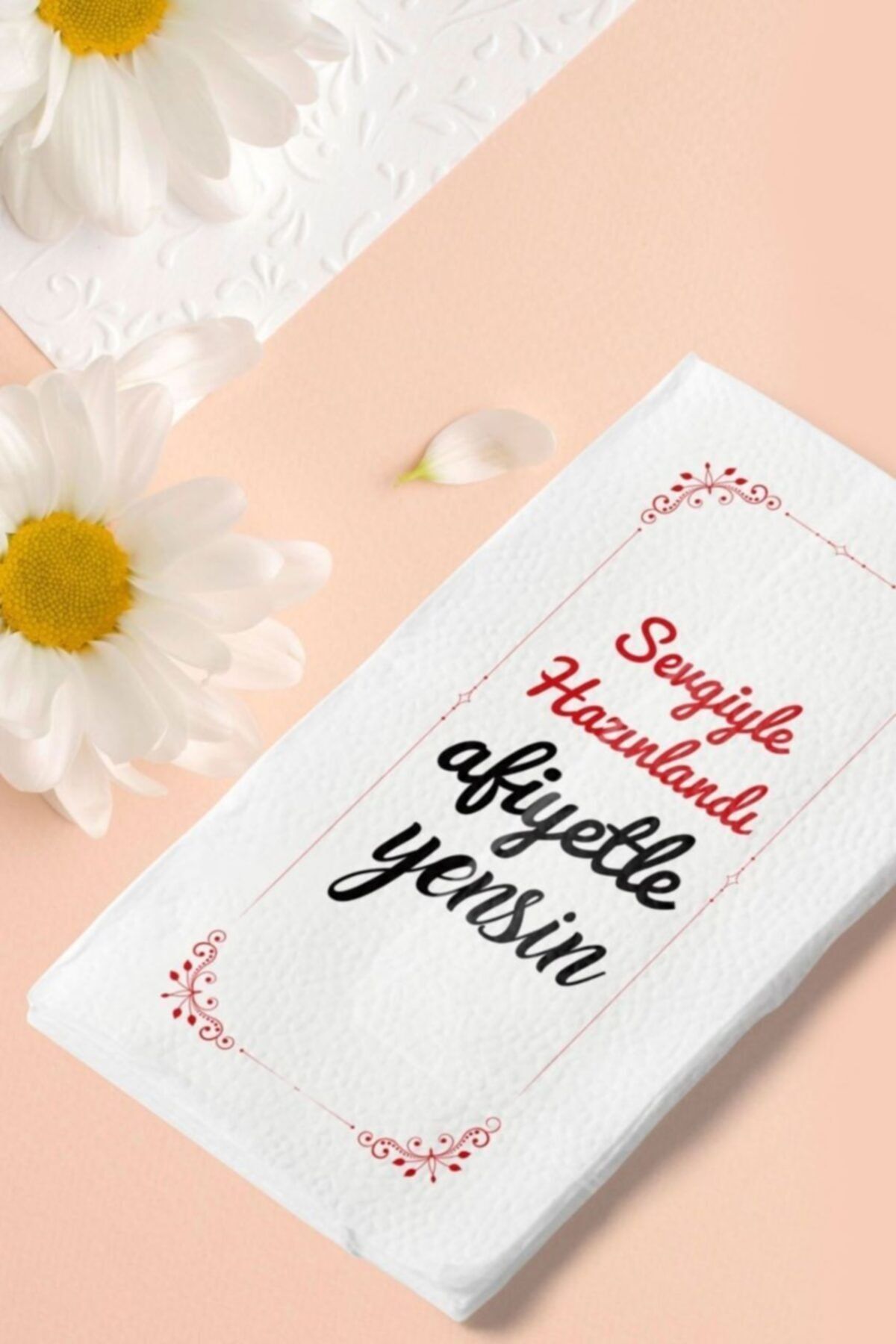 AROW Sevgiyle Hazırlandı Mottolu 20' Li Sunum Peçetesi