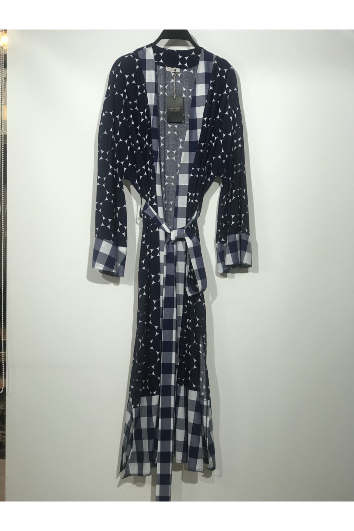 BOUTIQUE ATELIER Lacivert Desenli Kimono