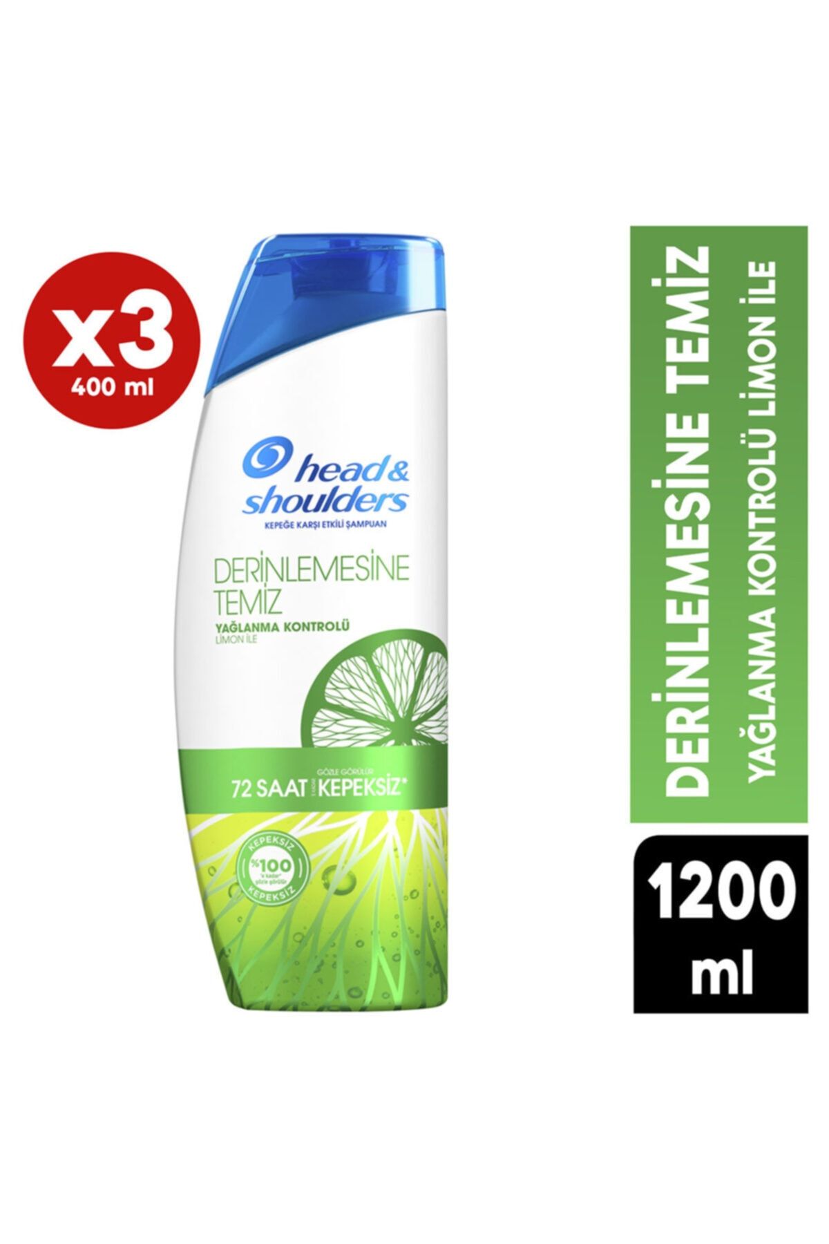 Head&Shoulders Head & Shoulders Derinlemesine Temiz Yağlanma Kontrolü 400 ml x 3 Adet