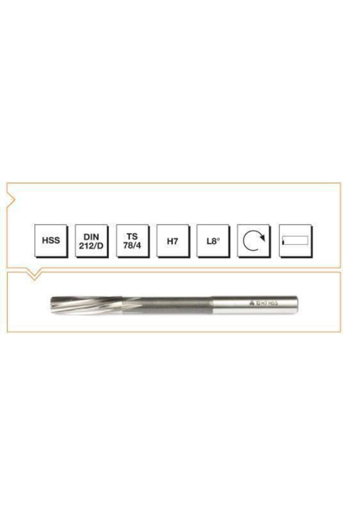 Makina Takım Hss Dın 212 L-rn Makina Rayba 15 Mm H7