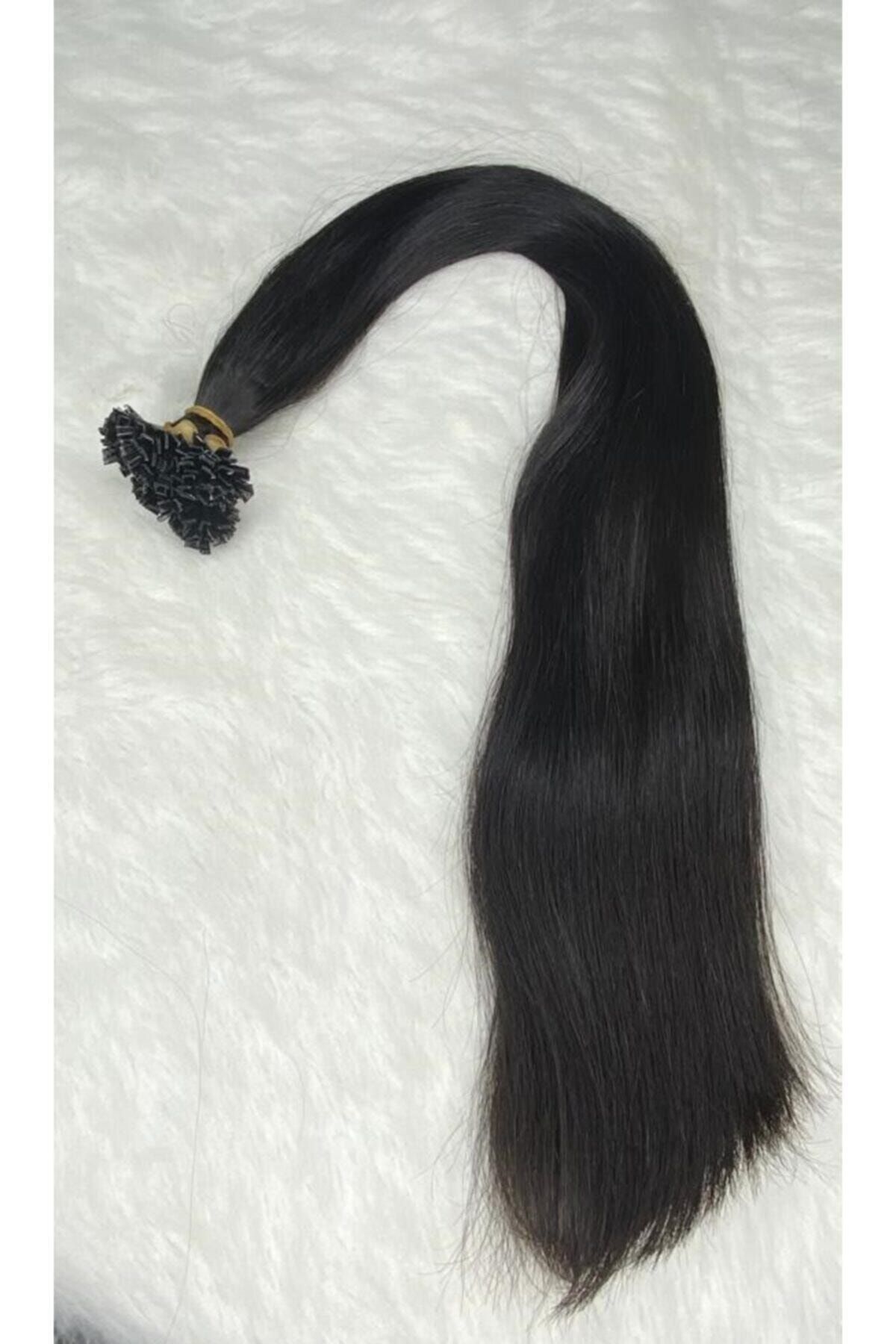 cezbehairsalon Mikro Kaynak Doğal Siyah 100 Adet 65 cm 60 gr Dğlsyh