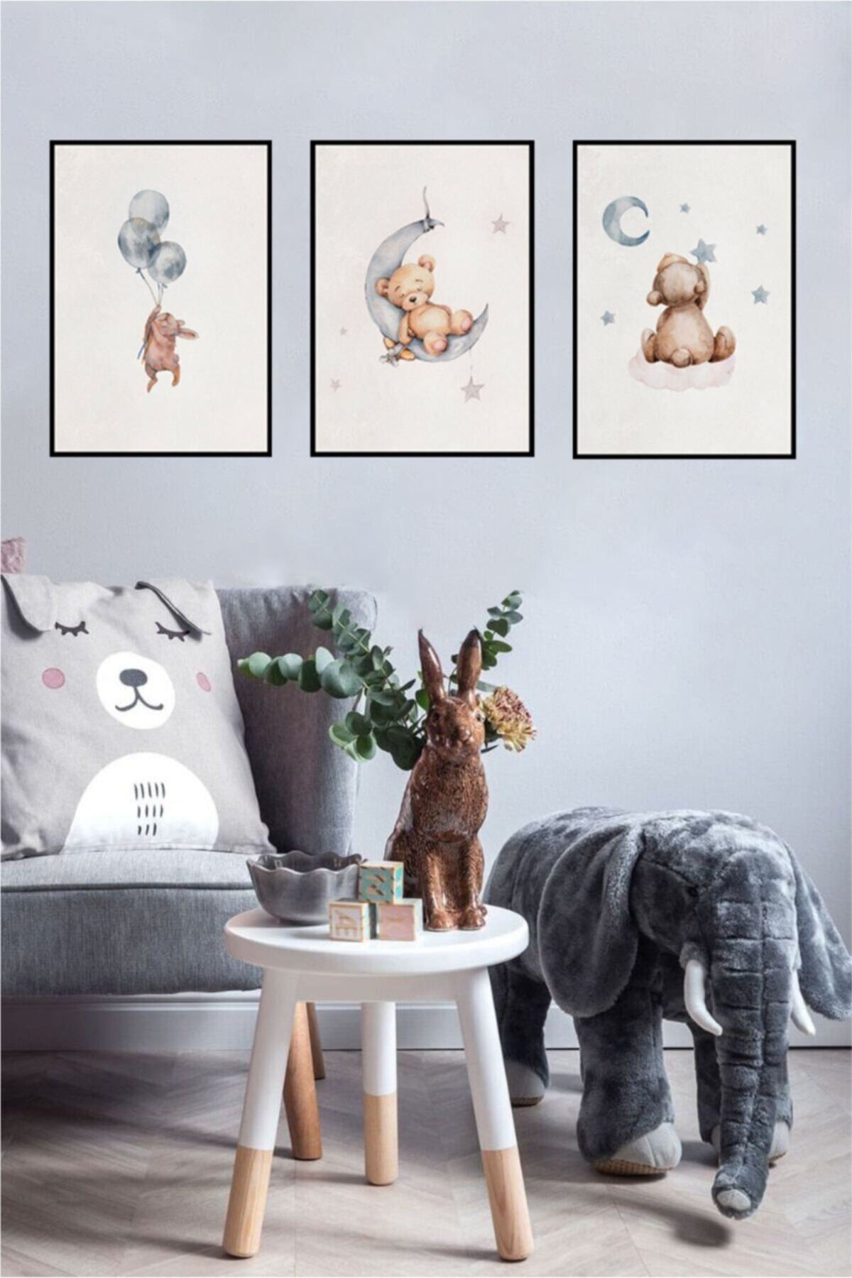 Piksel Grafik Sevimli Yapışkanlı Poster Seti
