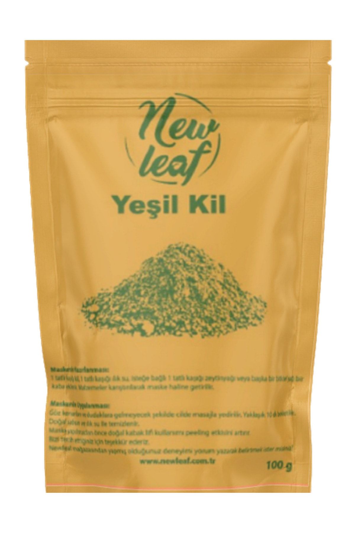 Newleaf Saf Yeşil Kil Doğal Yüz Maskesi 100 G