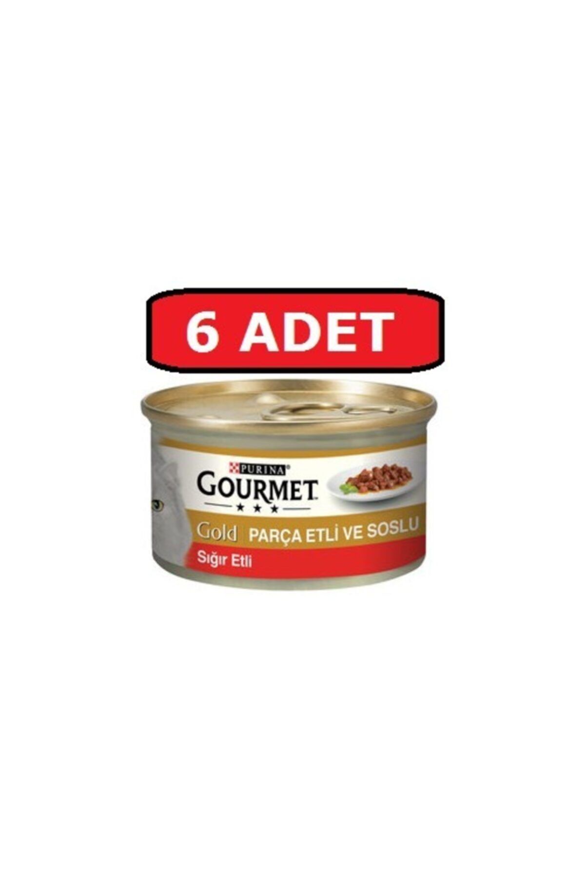 Purina Gourmet 6 Adet Parça Sığır Etli Ve Soslu 85 gr