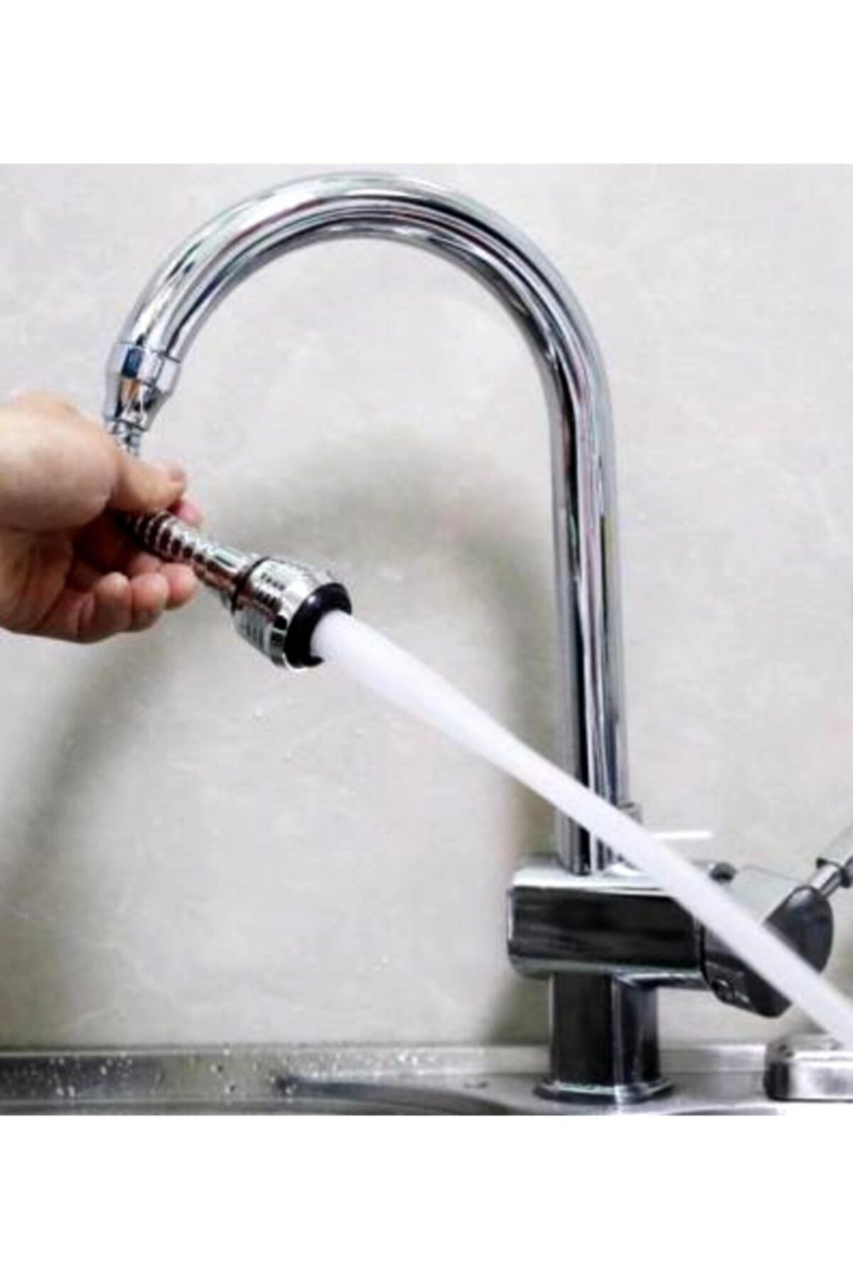Knitex Spiralli Musluk Filtresi 2 Fonksiyonlu 1 Adet Siyah