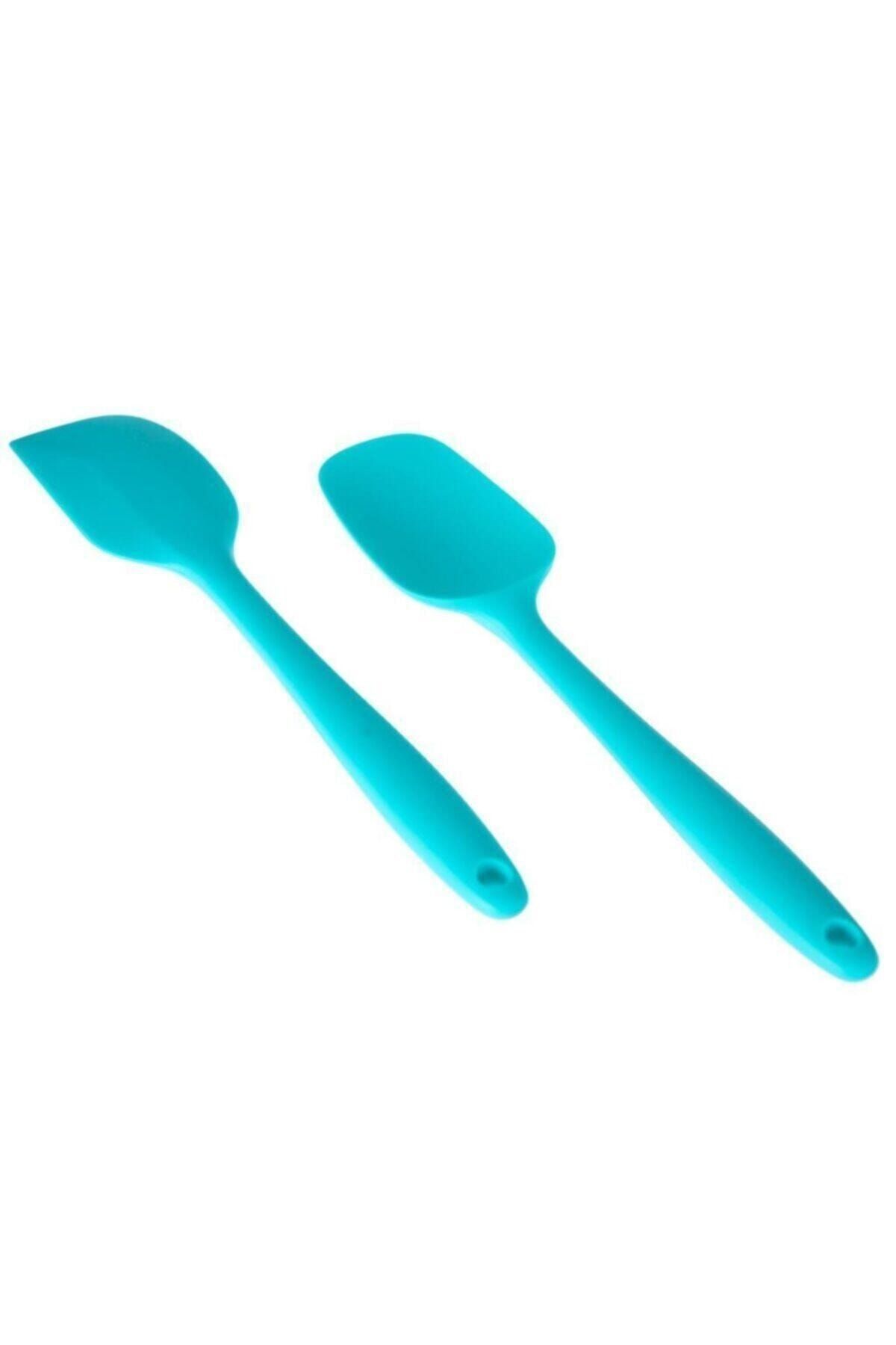Nethome Turkuaz 2'li Silikon Kaşık Spatula Seti