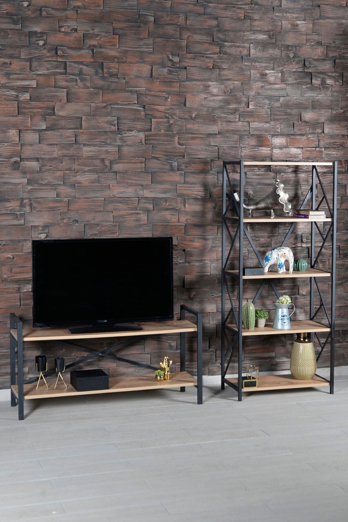 Movia Home Kitaplık Tv Sehbası Ikisi Bir Arada Özel Set