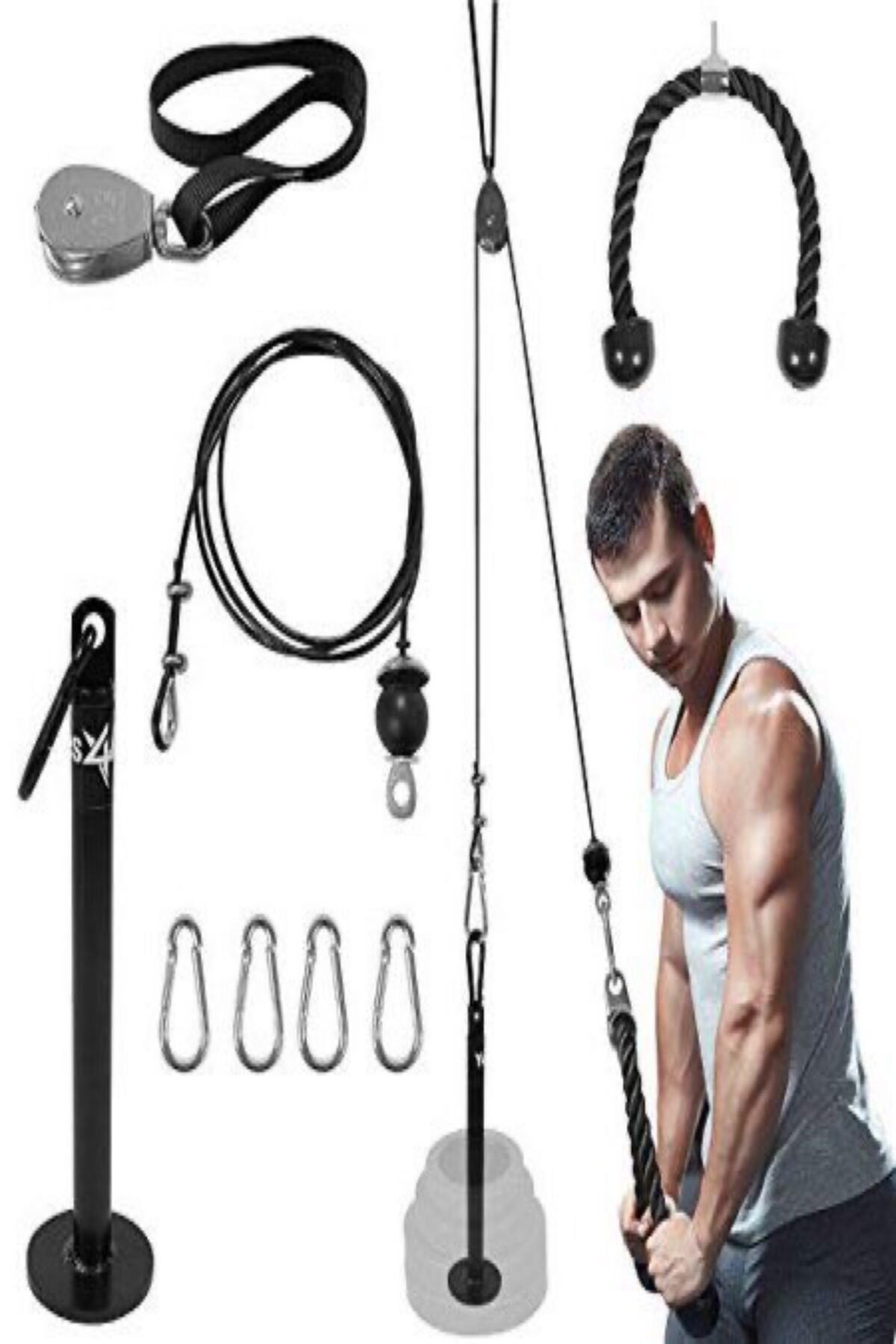 SPORTSFİT Cable Crossover Latpulldown Biceps Triceps Sırt Kanat Omuz Calisma Istasyonu